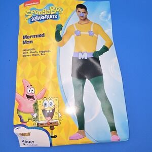 Spongebob Squarepants Mermaidman Halloween Costume, Adult‎ XL
